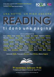 Maratona di lettura 19 novembre, dalle 19, a Foqus, organizzata in collaborazione con l’Associazione I Colori della poesia