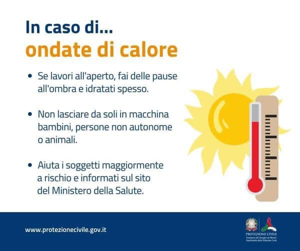 allerta caldo campania