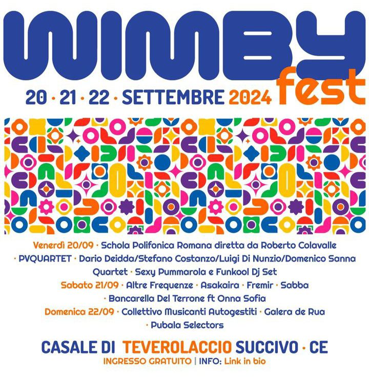 wimby fest 2024 succivo programma