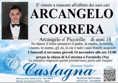 funerali arcangelo correra